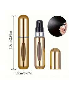 1Pcs,5ml Perfume Bottle With Bottom Filling, Self-Pump Type, , Refillable Spray Bottle, Portable Cosmetic Bottle - 紫色 - 查看 9