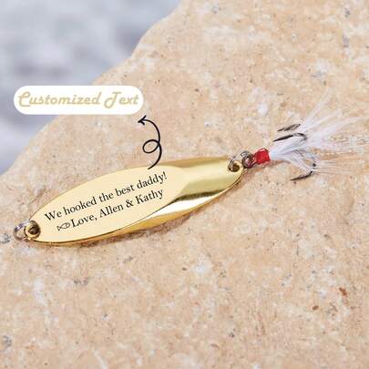 Hochwertige Angelköder - Benutzerdefinierte Angelköder Angelgeschenke Personalisiertes Geschenk für Ehemann, Freund, graviertes Geschenk für Vater, Fischer, Laser gravierter Fischer Angelköder Spinner mit personalisiertem Namen, Angel der größte Fang graviert, Angelgeschenke, Geschenke für ihn, Vatertags-Geschenk, Jahrestags-Geschenk