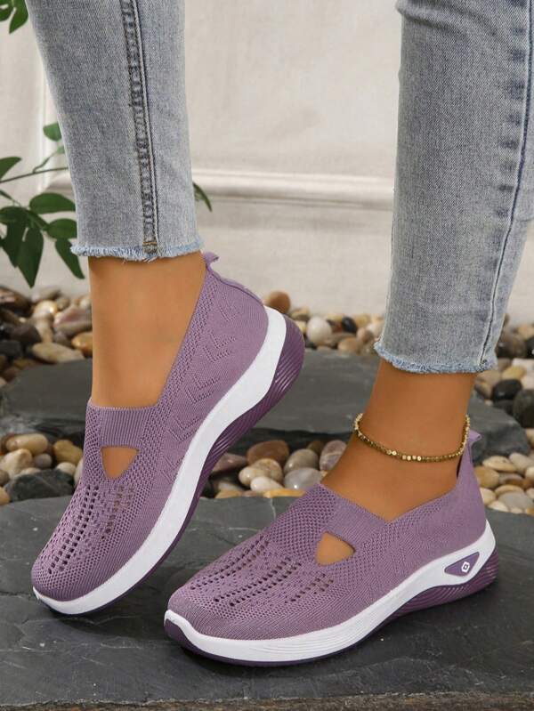 Women's Breathable Casual Quiet Shoes, 2025 New Summer Casual Shoes, Ultra-Light Thick Soft Sole Sneakers For Women