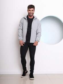 Vukkin M 522 Men's Windbreaker Jacket - Light Grey - View 2