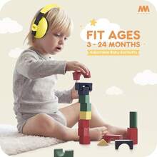Auriculares canceladores de ruido Mumba para bebés y niños pequeños - Edades 3-24+ meses - Amarillo - Ver 2