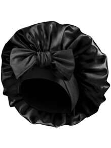 1 pezzo Fascia elastica per capelli in raso a righe larghe per donna, copricapo per la cura dei capelli