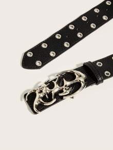 1pc Retro Y2K Punk Rock Studded Belt, Suitable For Suits, And Casual Wear Autumn-Winter Accessories,Suitable For Teens, Youth,Men,Casual, Outdoor, Athletic, Vacation, Graduation Gifts, Birthday, Daily Wear - Black Y2k Rivet Design - View 25