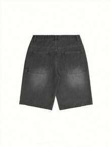 Men's Loose Relaxed Fit Denim Shorts, Emo Style