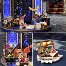 Dollhouse Miniature House Kit, Miniature House Kit With Furniture, LED Light And Dust Cover, 1:32 Scale Creative Room (Magic House) - Comes With English Instruction Manual