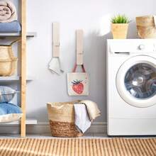 1 件巨型晾衣夹毛巾架 - 方便容纳多条毛巾，多功能衣架或挂钩，易于壁挂安装 - 增添乡村农舍魅力，超大浴室装饰，节省空间的设计 - 原木色 - 查看 5