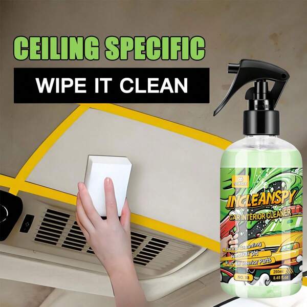SIXOX-8 Interior Cleaner Car Neutral Ph Water-Free Foam Spray Dust Remover Seat Roof Dash Cleaning