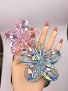 女士时尚花朵发夹鸡蛋花发夹，发爪海边度假风格发饰，高端质感美发爪夹 - 彩色 - 查看 9