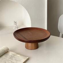 1 Set Rosewood Round Fruit Plate, Wooden Base, Available In Multiple Models - Acacia Wood Disc Base - View 12