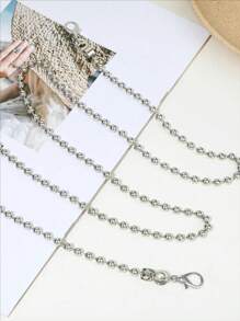 Minimalistisches Perlendesign Edelstahl Goldfarben Handtaschen Tragegurt, verstellbare Metall Kette Schulterriemen Zubehör für DIY Umhängetaschen, stilvoll & langanhaltend für Anfänger, Büromitarbeiter, Teenager, College-Mädchen, Geschenk