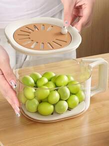 1 pièce Passoire rotative, bol de drainage de cuisine panier à laver les légumes, panier à laver les fruits et légumes, panier à soupe, passoire à baies, passoire à couper les fruits, petit panier pliable avec ensemble de passoire en plastique, mini kit pour la maison