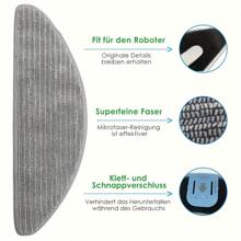 6 Packs Replacement Mop Pad Compatible With IRobot Combo I5+/ I5/ J5+/ J5 Robot Vacuum And Mop, Washable & Reusable Microfiber Cleaning Pads