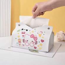 Sanrio صندوق مناديل جلدي مقاوم للماء من هالو كيتي سانريو، صندوق مناديل، حامل مناديل، حامل مناديل المائدة، صندوق مناديل المطبخ، صندوق مناديل ديكور المنزل، صندوق مناديل مقاوم للماء للحمام، ديكور العطلات، ديكور الغرفة، ديكور الزفاف، صندوق تخزين، أدوات منزلية، حفلة عائلية في العطلات