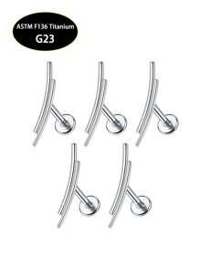 1 Stück F136 Titan Innengewinde Lippen Stud Monroe Labret Ohrknorpel, Tragus, Helix, Ohrläppchen Piercing Ohrringe Schmuck 16G