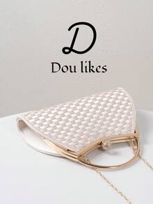 Solid Color Handbag, Large Capacity Wallet, Perfect Choice For Wedding, Party, Celebration, Formal Event, Birthday Gift, Valentine's Day Gift, Ball And Formal Occasions