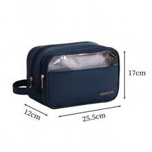 1 pièce Sac de maquillage mode unisexe, organisateur de toilette de voyage, étui cosmétique imperméable à suspendre avec compartiments secs/humides grande capacité. Accessoires de voyage essentiels pour les vacances, l'été, la rentrée scolaire. Sac de voyage, sac de toilette
