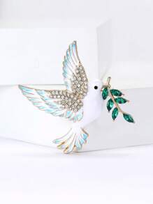 1 Peça Broche de Paz com Pedrinhas para Mulheres, Broches de Animais, para Bolsas, Suéteres, Casacos, Chapéus, Sapatos, Vestidos, Ternos