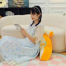 NetHong 2in1 Bed Reading Backrest Pillow Support Cushion Lumbar Back Rest Chair Mat Arm,Super Soft Plush Backrest Pillow Bed Cushion Support Reading Back Rest Arm Chair, Bed Cushion Large Backrest Cushion Pillow Girls Sleep Sofa Lumbar Protection,Mother's Day Gifts,A Perfect Gift For Mother - Yellow (Corgi) - View 6