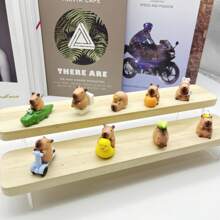 1pc/9pcs Handmade Capybara Decoration, Versatile Mini Landscape Doll, Q-Version Figurine, Desktop Ornament, Car Decor, Party Favor, Birthday Gift, Holiday Present, Suitable As Small Gift Doll