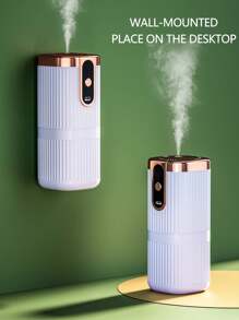 Máquina de aromaterapia con temporizador para uso doméstico, mini difusor de aceites esenciales de aromaterapia de ABS silencioso para el dormitorio, recargable, montado en la pared, automático para desodorizar el baño, ambientador eléctrico para oficina y coche, 5 modos de funcionamiento, 6 aceites esenciales con luces de ambiente de colores.