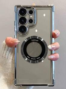 Regalo gratis (película para lente) Funda de teléfono de lujo con cojín magnético a prueba de golpes compatible con iPhone 6/7/8/X/XS/XR/11/12/13/14/15/16/16e, compatible con teléfonos S22/23/24/25/S24 FE/S25 EDGE, A04/05/06/A14/A15/A16/A24/A25/A34, para Redmi Note 7/8/9/10/11/12/13, para Redmi 9/10/12/13C, para Honor X, HW, para Realme C53 C55 resistente al agua y a los arañazos