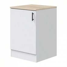 Miroytengo Conjunto de Muebles de Cocina Kira Completa Estilo Nórdico en Blanco Brillo y Roble Canadian - Blanco - Ver 6