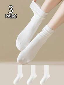 10 Pairs Women's Crew Socks, Comfortable Soft Breathable Socks, Vibrant Colors, Versatile Mid-Calf Socks For Back To School