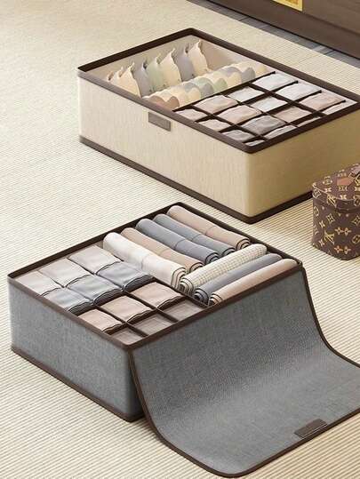 صندوق تخزين ملابس داخلية قابل للطي، بتصميم درج من القماش، لتنظيم الجوارب والملابس الداخلية، مناسب لخزانة الملابس، أداة تخزين ملائمة للملابس النسائية، هدية عيد الميلاد