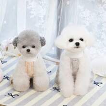 Robe de style coréen de 25 cm pour animaux de compagnie, robes d'été pour chiens/chats, tenues de princesse en maille respirante pour animaux de compagnie