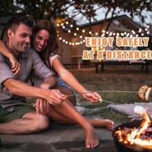 10 piezas Pinchos para asar de acero inoxidable - Pinchos para s'mores - Tenedores para asar malvaviscos y perritos calientes en la fogata, telescópicos de 32 pulgadas