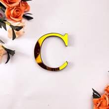1 Piece 3D Acrylic Mirror Letter Art Wall Sticker - Light And Shadow Intertwined Space Aesthetic Symbol, Gold/Silver/Black/Rose Gold Oversized Letters Self-Adhesive Home Decorative Letter Logo Art Sticker, Artistic 3D Thickened Acrylic Mirror Letters Wall Sticker (3.93/5.9/7.87/11.81 Inches)