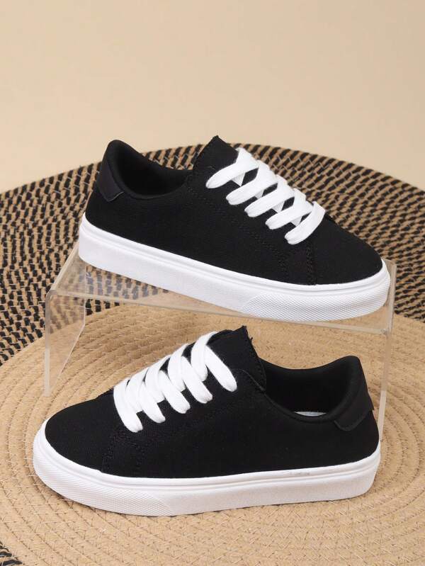 Women's And Matching Mother-Daughter Lace-Up Flat Trainers, Versatile, Soft & Comfortable, Round Toe Casual Sneakers