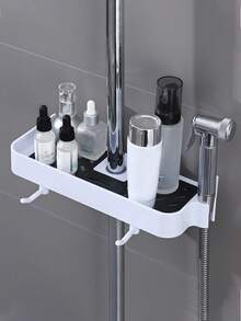 Wall Mounted Adjustable Shower Caddy, Rustproof Bath Storage Organizer Rack For Shampoo, Conditioner, Soap, Lotion, Bathroom Accessories - Multicolor - View 4