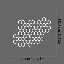 1pc Motorcycle Sticker, Personalized Honeycomb Pattern Electric Bike/Car Body Decal Sticker - one-size - View 8