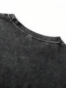 PLAYERA OVERSIZE CON DISEÑO DE MEDUSA IDEAL PARA CASUAL O GYM - Negro - Ver 4