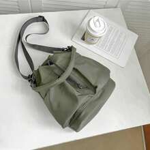 Fashion Women Handbags Waterproof Nylon Shoulder Bags Large Capacity Crossbody Bags For Women Portable Drawstring Bucket Bag