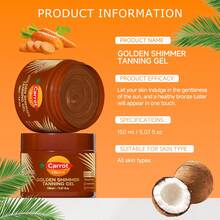 Hllozzi 150毫升胡萝卜金珠光自助美黑凝胶 | 美黑加速剂 | 不油腻，防水，富含胡萝卜和维生素E，滋养保湿 | 打造自然健康的古铜色光泽 - 紅木色 - 查看 12