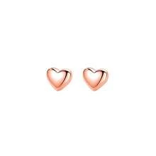 1 Paio di Orecchini A Perno In Metallo Con Forma Di Cuore Minimalista, Adatti Per L'Uso Quotidiano