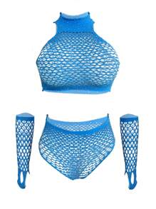 Sexy Lingerie Set With Fishing Net And Diamond Inlay, Hollowed Out Perspective Set For Parties And Dates, Shining Goddess With Sleeves And Exposed Belly Button To Show Perfect Figure
