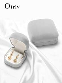 Oirlv 1 pièce Boîte à bagues de mariage de luxe légère, créative et haut de gamme. Boîte de présentation pour bracelets, colliers, pendentifs, boucles d'oreilles et bijoux. Étui cadeau pour femmes.