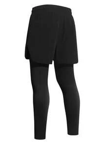 1件装女士户外运动紧身裤，健身慢跑跑步裤骑行七分裤紧身裤