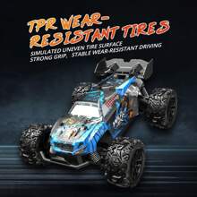 Coche de radiocontrol, Monster Truck de campo todo terreno a escala 1:20, 4WD a 20 KM/H, control remoto 2.4GHz, recargable, adecuado para adultos y principiantes, para niños y niñas