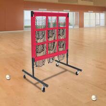 70cm Backyard Golf Practice Swing Training Cage With 9-Hole Target Sheet, Adjustable Height, Durable Polyester Mesh, Easy Mobility, Perfect For All Skill Levels - 紅色 - 查看 8
