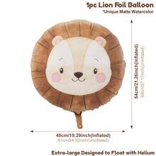 1/6pcs Giant Animal Foil Balloon 3D Lion Monkey Giraffe Floating Balloon For Birthday Party Decorations Gift, Graduation Decorations Garden Decorations, Room Decor, Summer Holiday Party Decoration - Watercolor Animal Heads - View 18