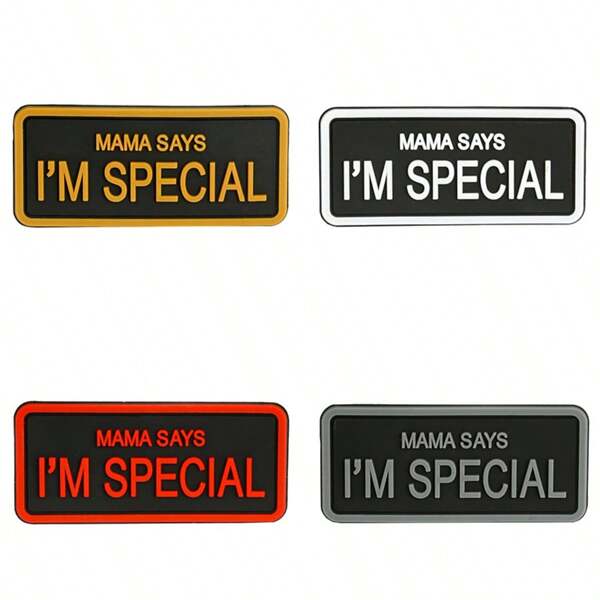 1pc "Mom Said I'm Special" Tactical PVC Patch - Hook & Loop Military Morale Badge, Backpack Sticker, Iron-On Emblem, Bag Decoration, Pride Accessory, Durable Insignia Patch Suitable For Tactical Gear And Military Enthusiasts