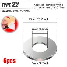 2 件装镀铬不锈钢管盖 - 自粘式，易于安装，适用于厨房和浴室装饰，浴室配件，浴室工具