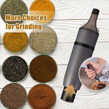 Manual Press Grinder Set, Salt And Pepper Grinder, Suitable For Kitchen, Restaurant, Outdoor And Indoor, Easy To Carry And Easy To Clean