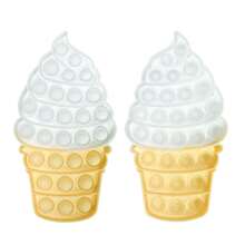 Colorful Ice Cream Bubble Stress Relief Fidget Toy, Popular Bubble Popping Toy For Adults And Kids, Party Game Decor Gift For Christmas, Halloween, Relaxation Toy, Fun Pushing And Fashionable Game For Children And Grown-Ups