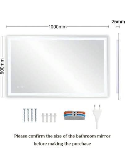 Bathroom Spiegel Lighting, LED Verlichting s, Dimmable, Tempered Glass Explosion Proof, Touch Switch, Memory Function, Fog Free, view 8