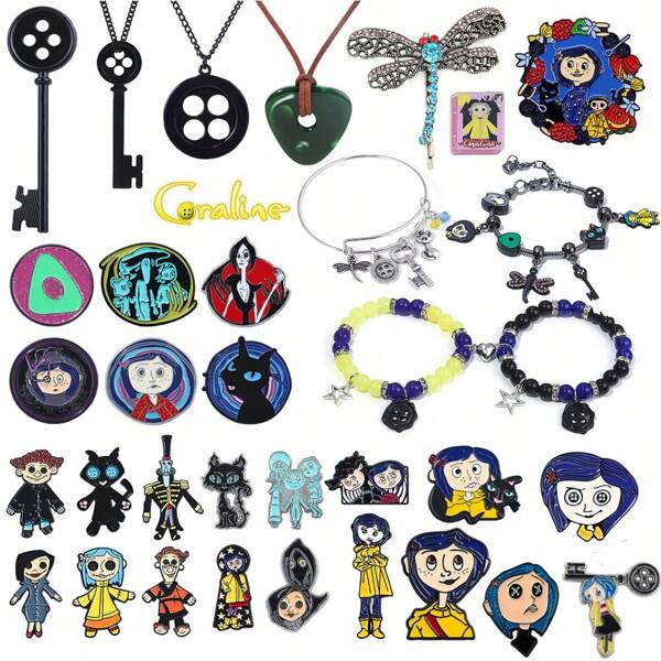rongji jewelry Broche de estilo inspirado en películas de terror - Pines esmaltados para chaqueta, mochila, sombrero, pantalones y otros accesorios - Regalo de Halloween y Navidad